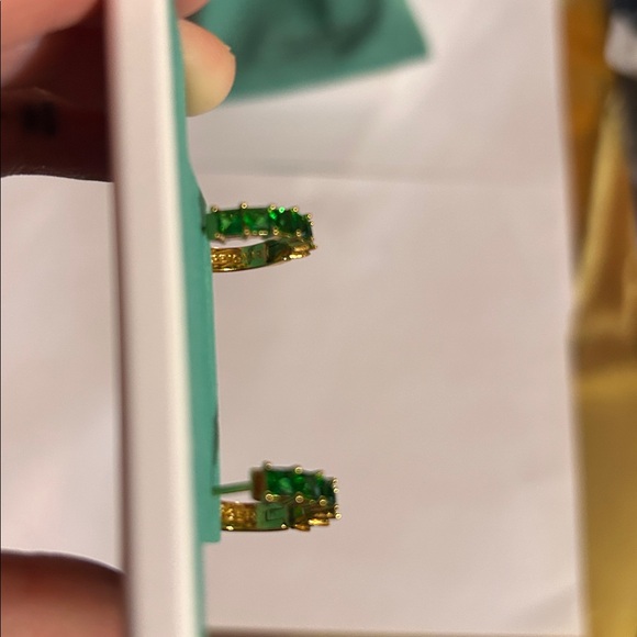 Kurt Geiger Huggie hoop earrings/Be kind in rainbow on back in dust bag NWT - Picture 4 of 14